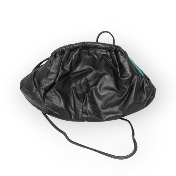 Vintage 80s Bags (3) Gold Quilted Sharif Red Patchwork Leather - Picture 15 of 16